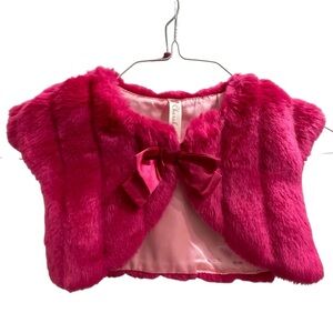 Cherokee Bright Pink Faux Fur Vest for Kids